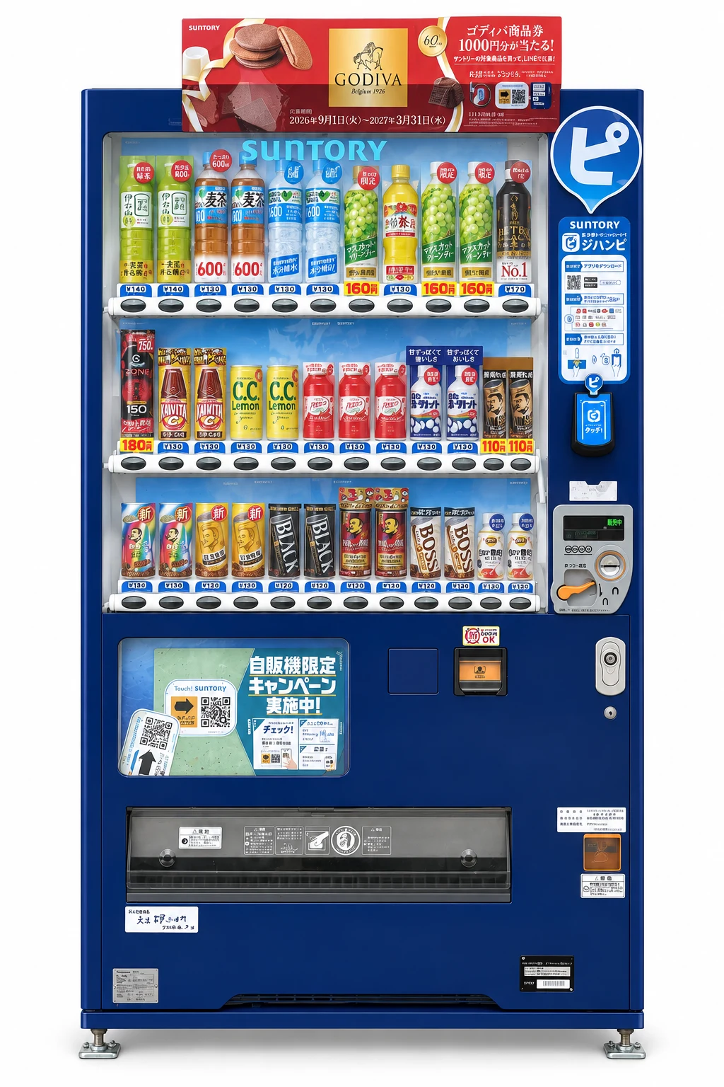 サントリーの自動販売機の紹介イメージ